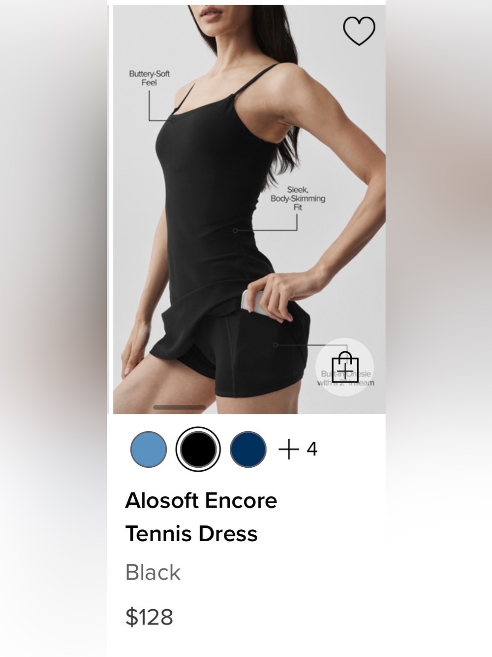 ALO Yoga Alosoft Encore Mini Dress in Black